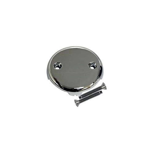 Lincoln Products® Two Hole Waste and Overflow Plate in Polished Chrome